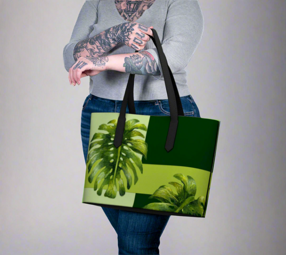 SHS Boutique Monstera Vegan Leather Bag