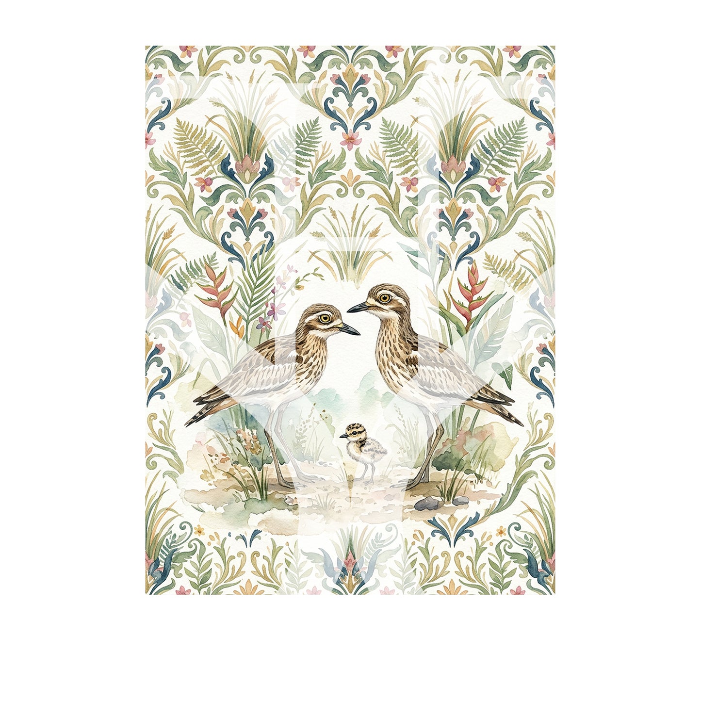 Curlews with Patterns - Limited Edition Art Print