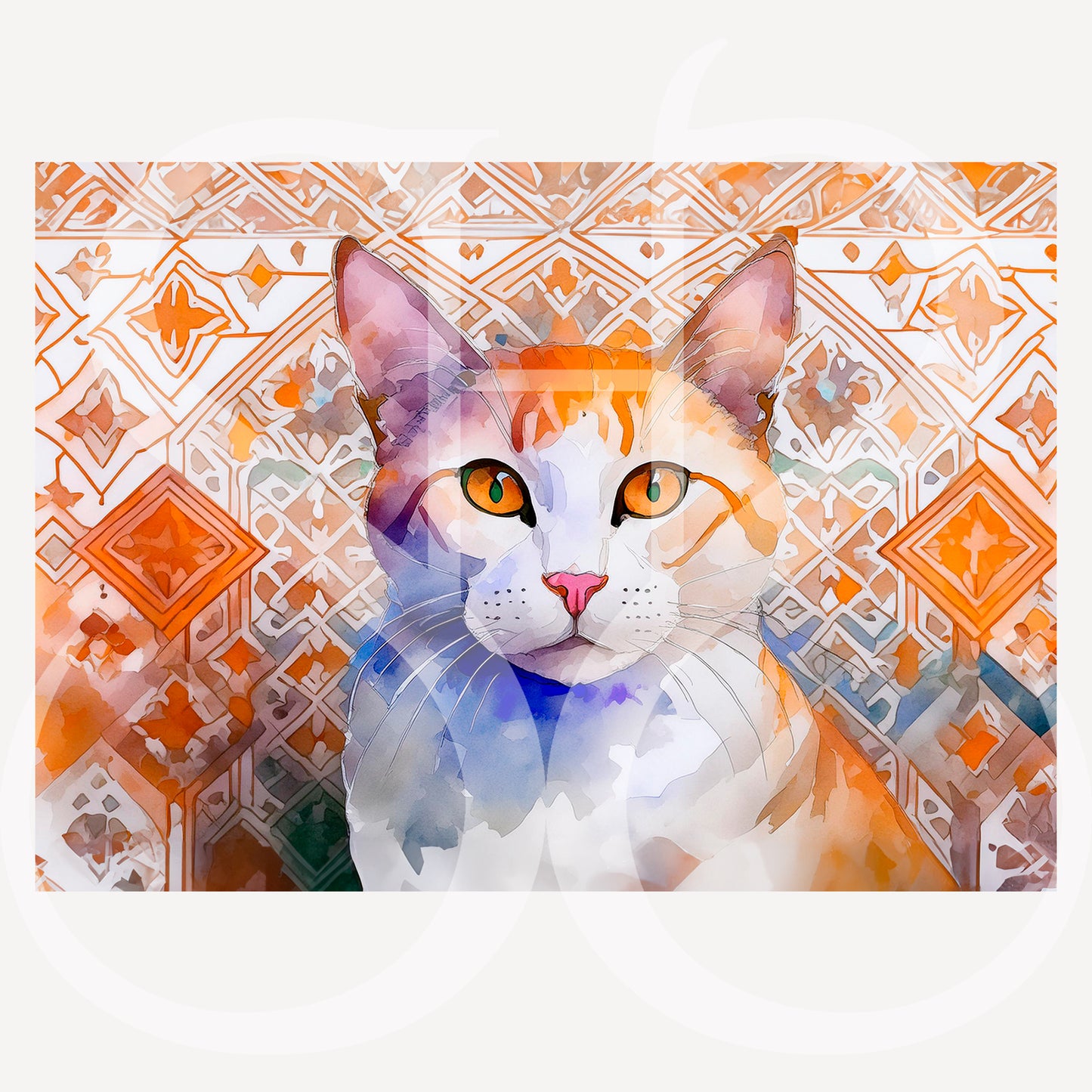 Arabian Mau fine art print by Sue Schreiber — exotic elegant cat portrait wall art