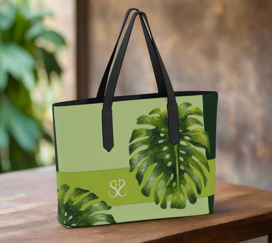 SHS Boutique Monstera Vegan Leather Bag