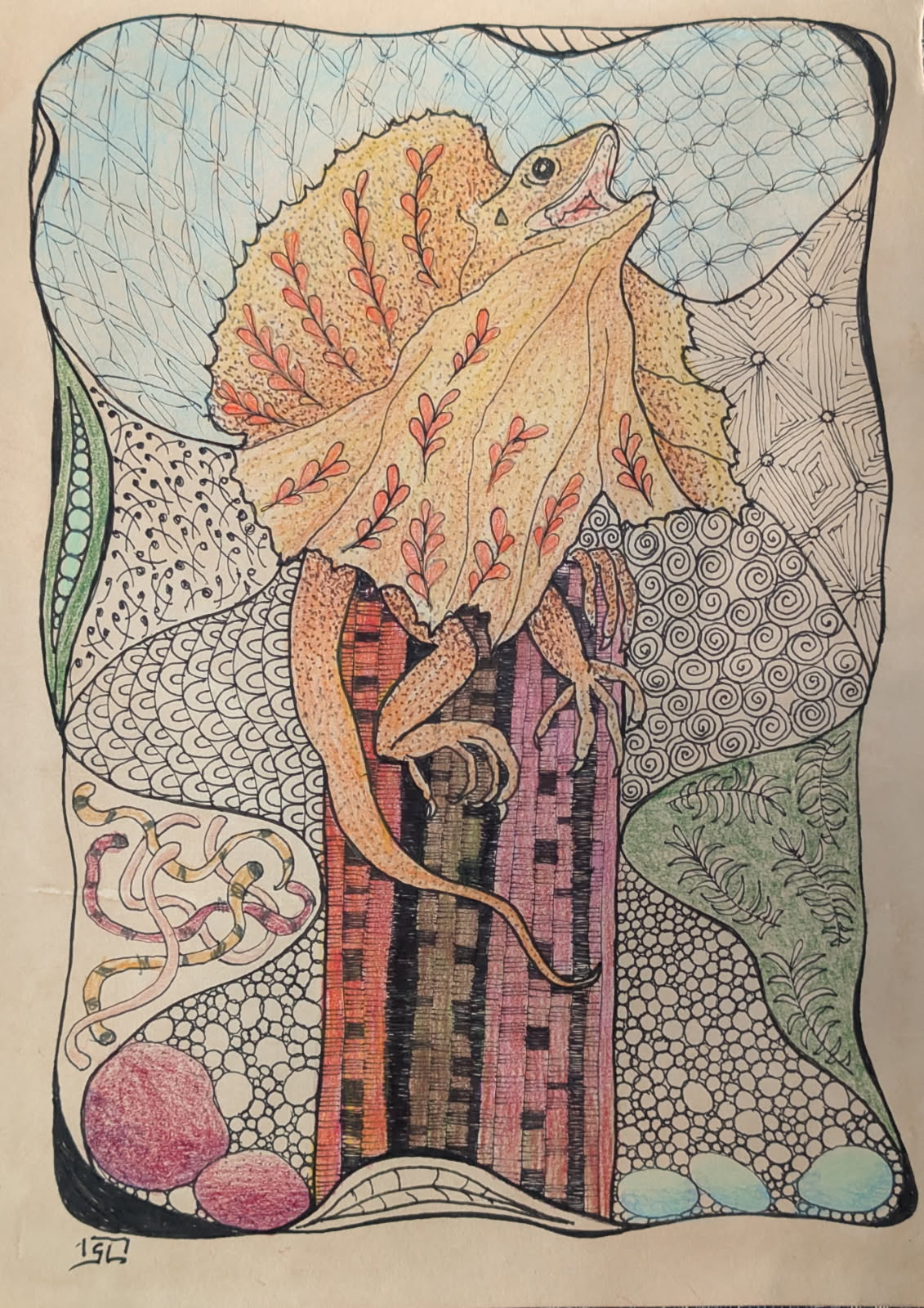 Reptile Tangling – Atherton Creative Drawing Workshop 🎨
