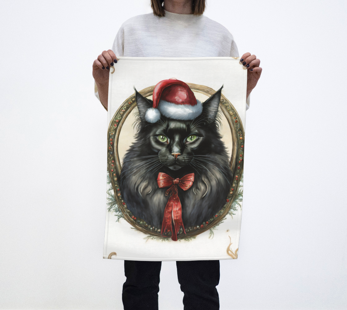 Maine Coon Christmas Teatowel