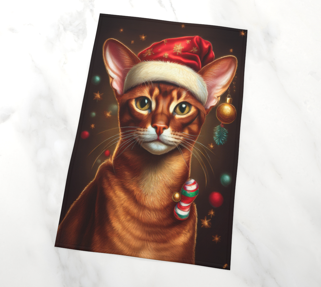 Abyssinian Christmas Teatowel