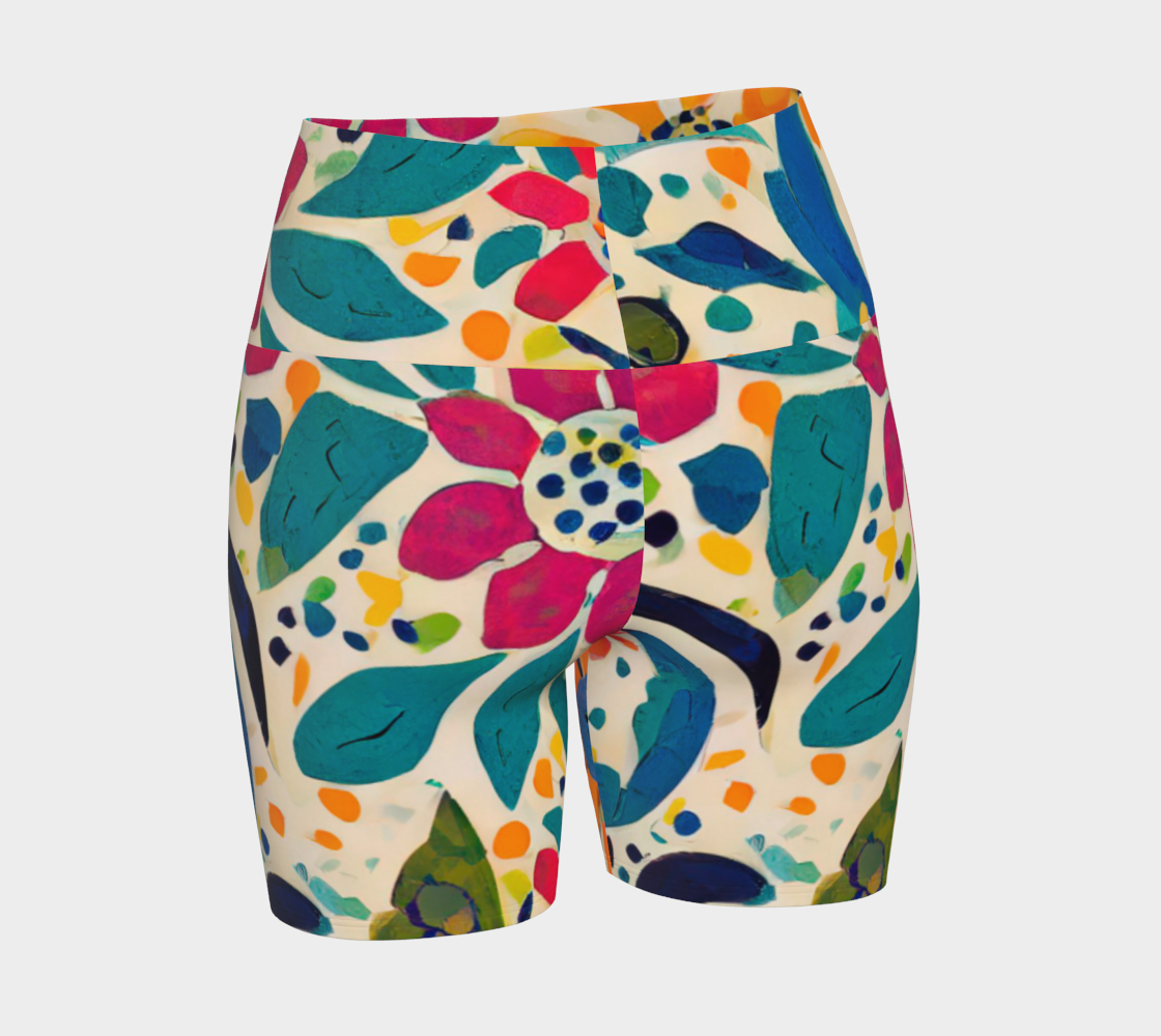 SHS Simple Flowers Yoga Shorts