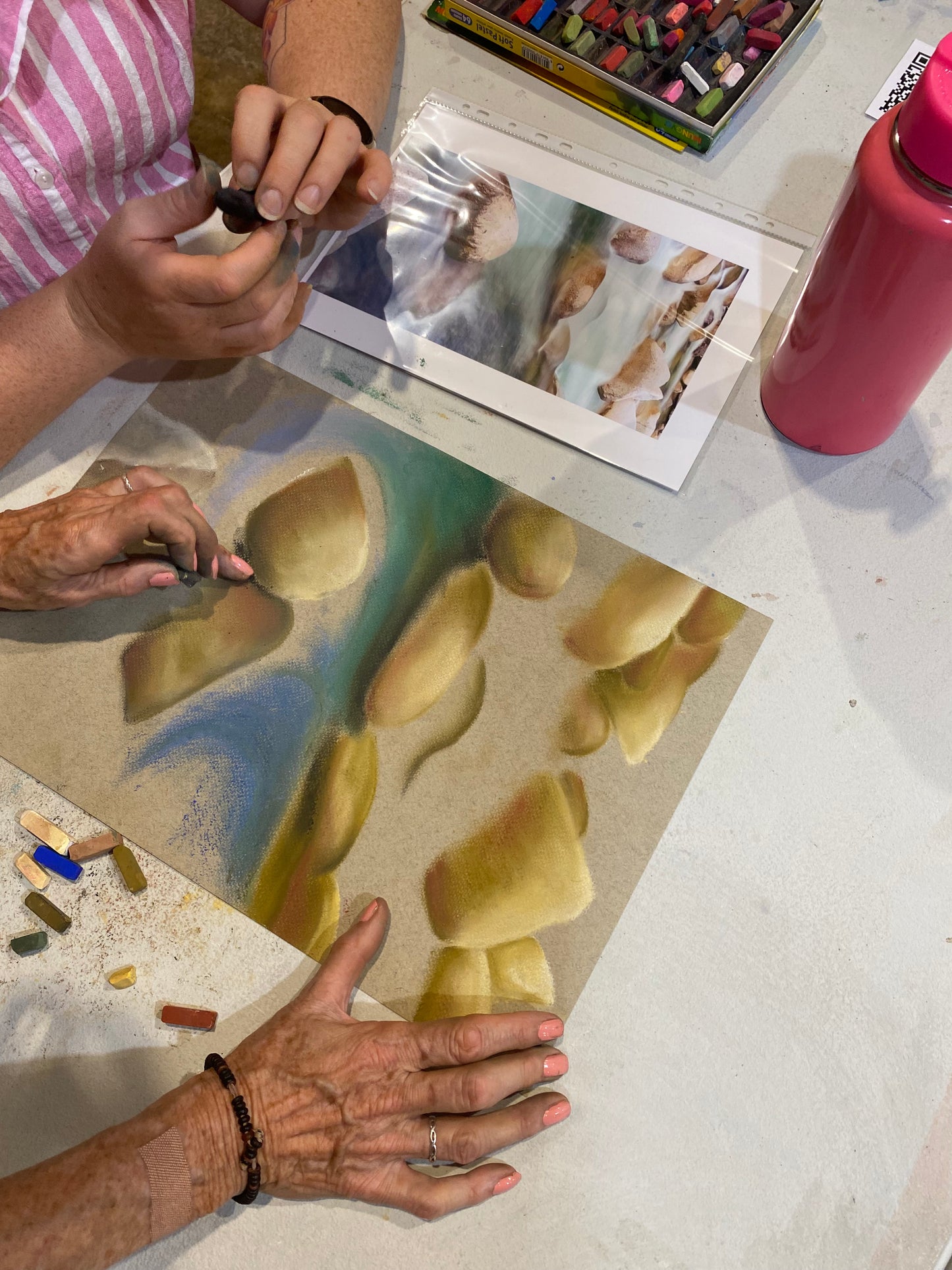 Shifting Shadows Workshop: Drawing FNQ rocks and rivers in charcoal and pastel