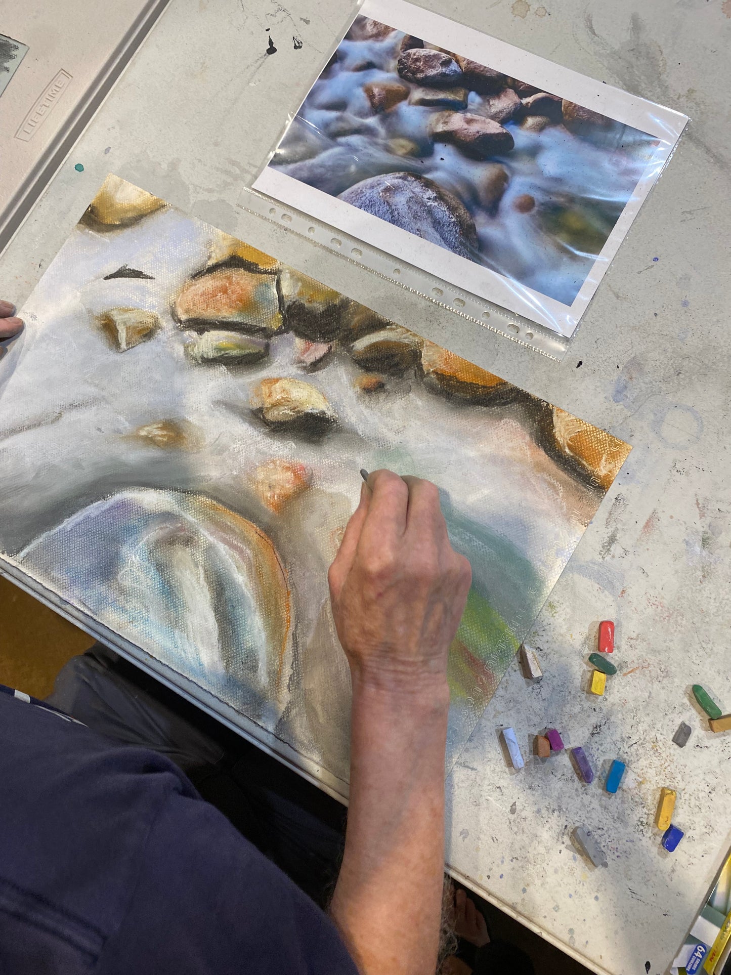 Shifting Shadows Workshop: Drawing FNQ rocks and rivers in charcoal and pastel