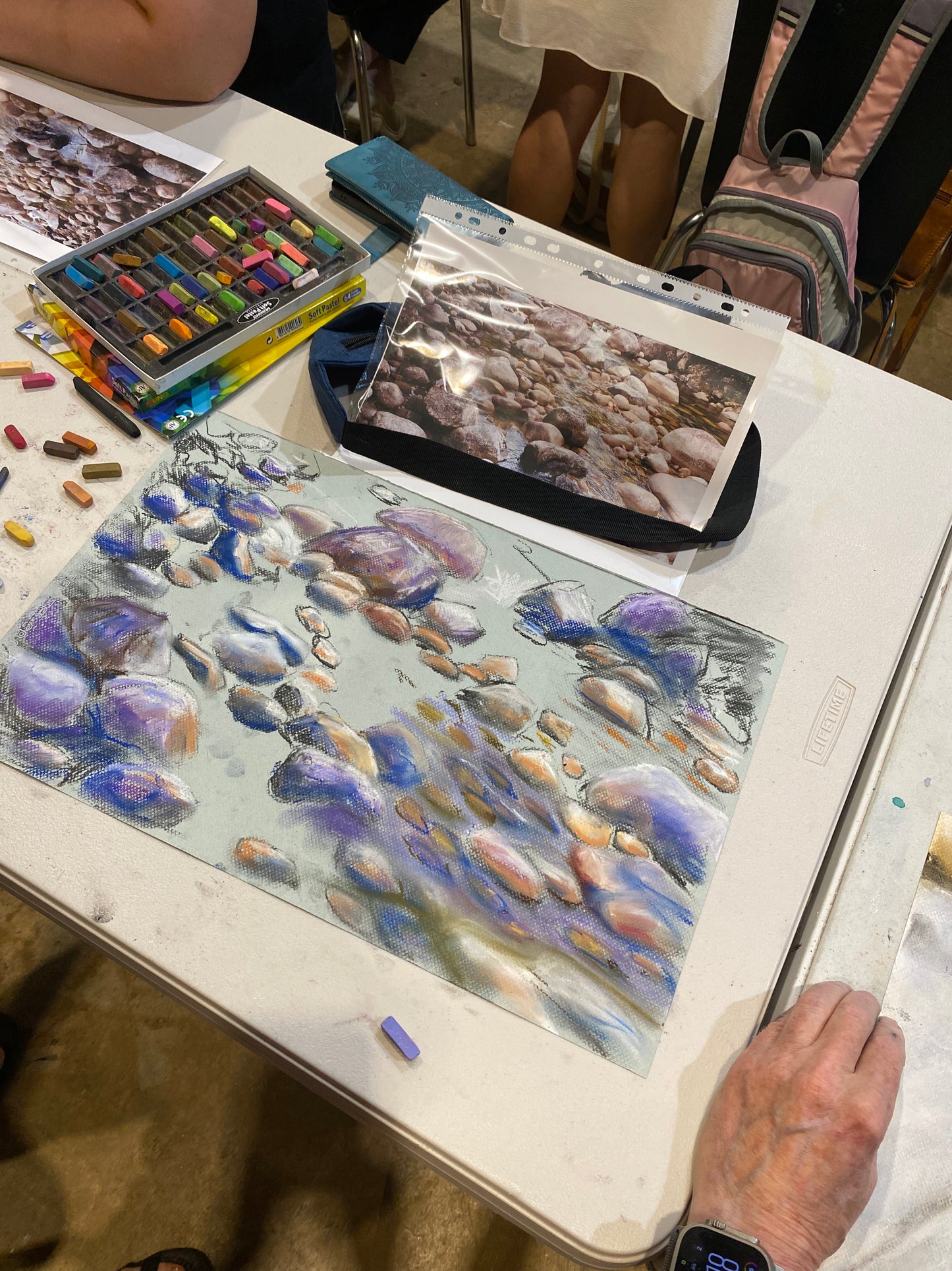 Shifting Shadows Workshop: Drawing FNQ rocks and rivers in charcoal and pastel