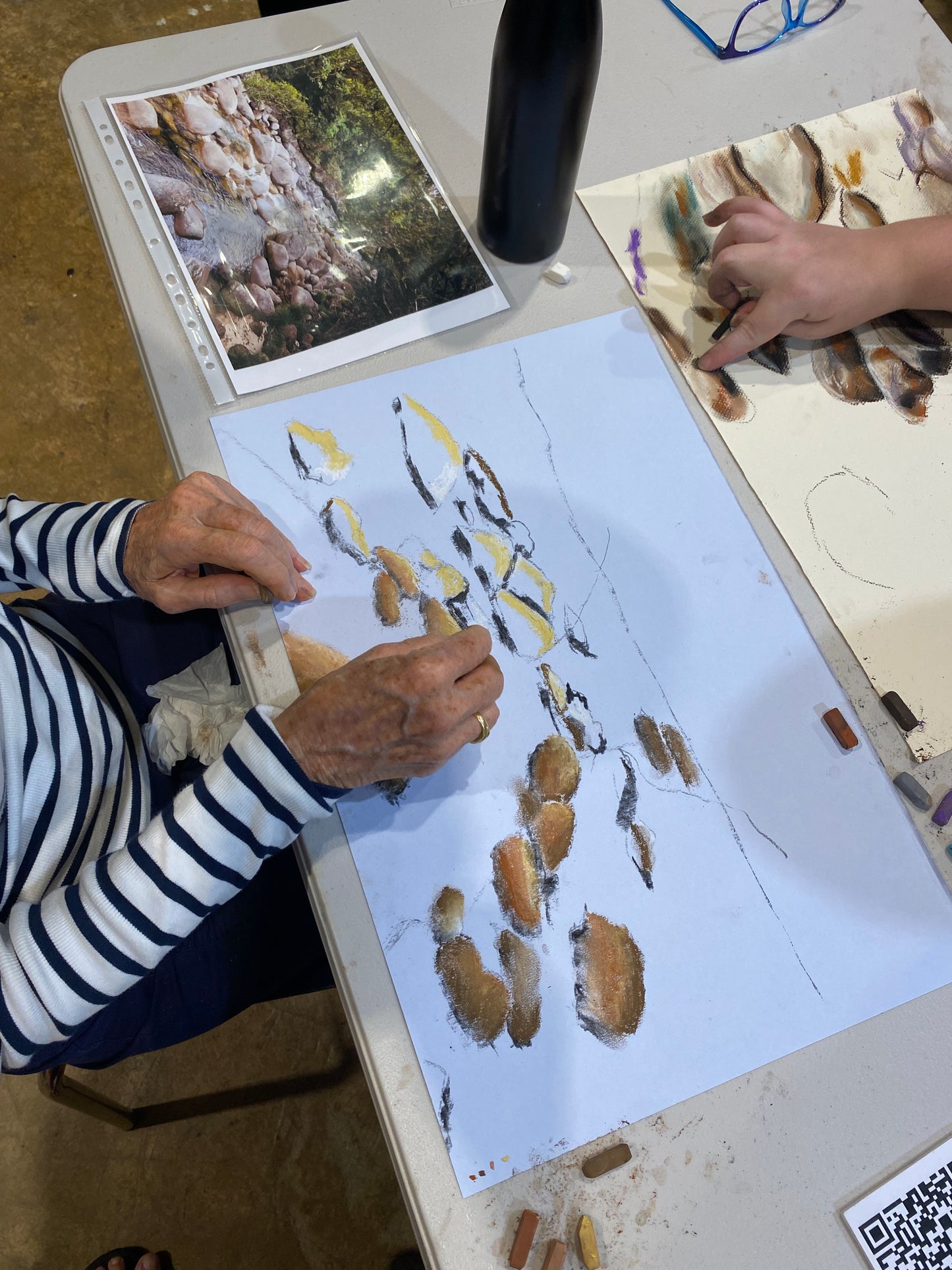 Shifting Shadows Workshop: Drawing FNQ rocks and rivers in charcoal and pastel