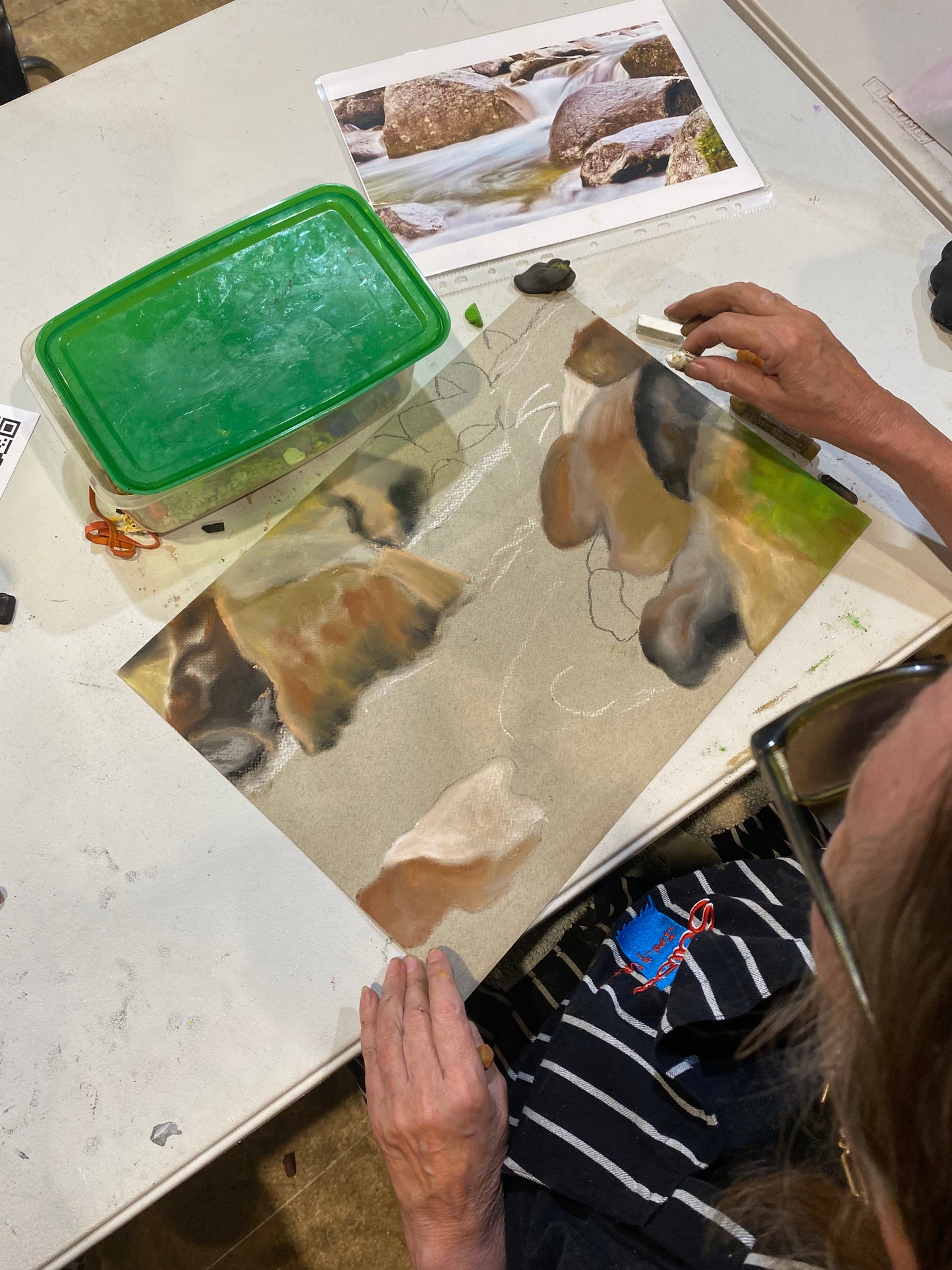 Shifting Shadows Workshop: Drawing FNQ rocks and rivers in charcoal and pastel