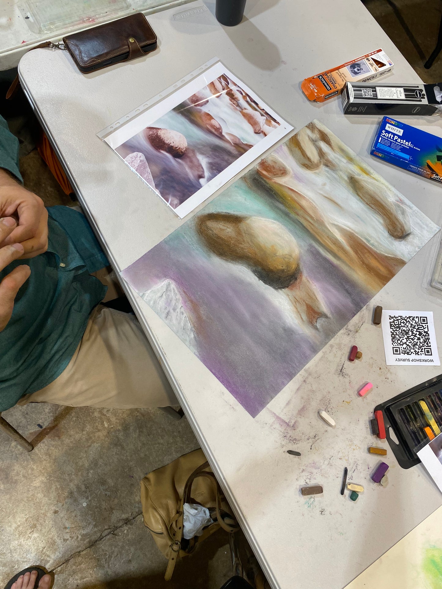 Shifting Shadows Workshop: Drawing FNQ rocks and rivers in charcoal and pastel