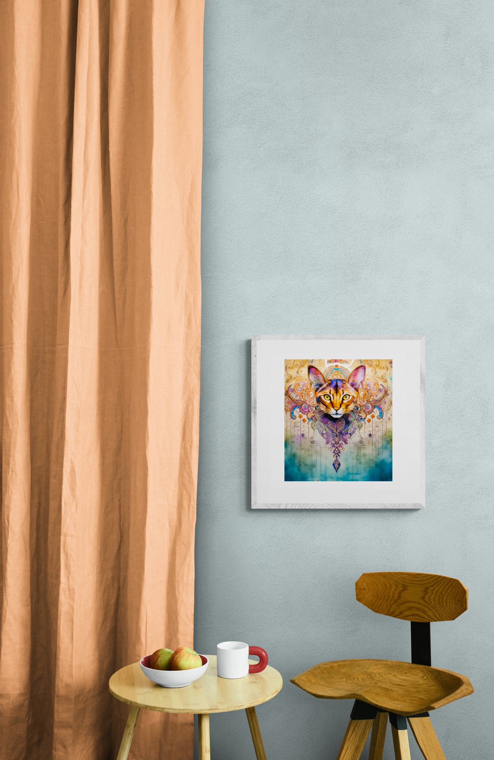 Abyssinian Goddess fine art print by Sue Schreiber — regal cat portrait wall art