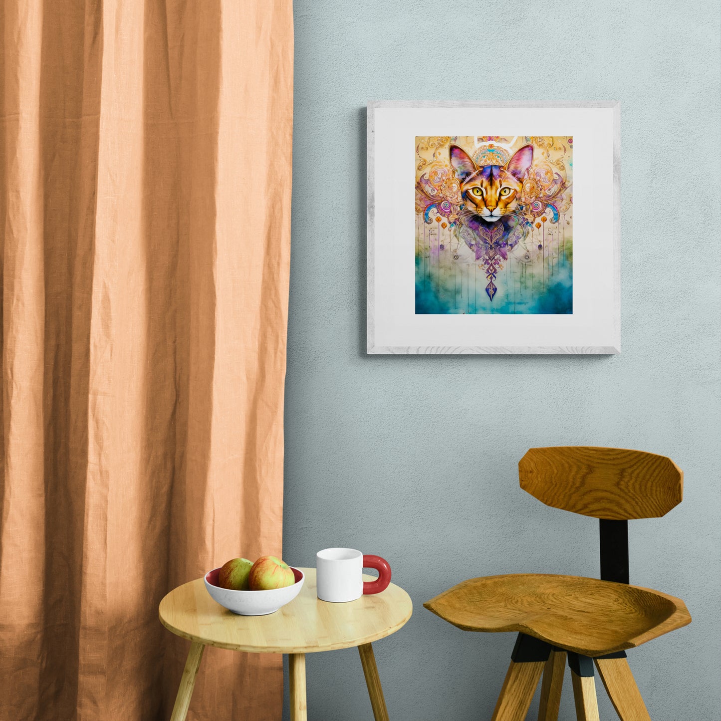 Abyssinian Goddess fine art print by Sue Schreiber — regal cat portrait wall art