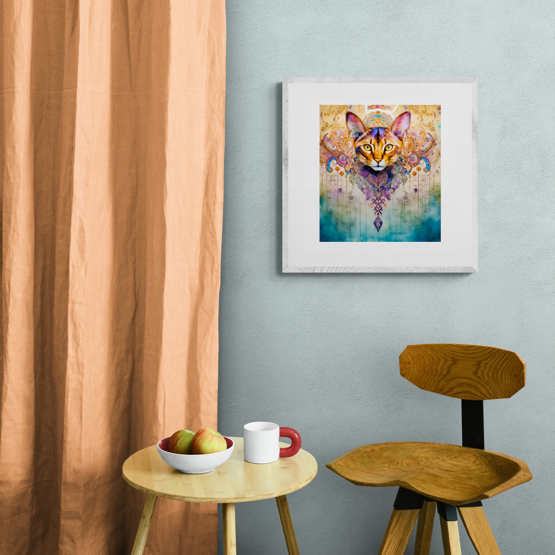 Abyssinian Goddess fine art print by Sue Schreiber — regal cat portrait wall art