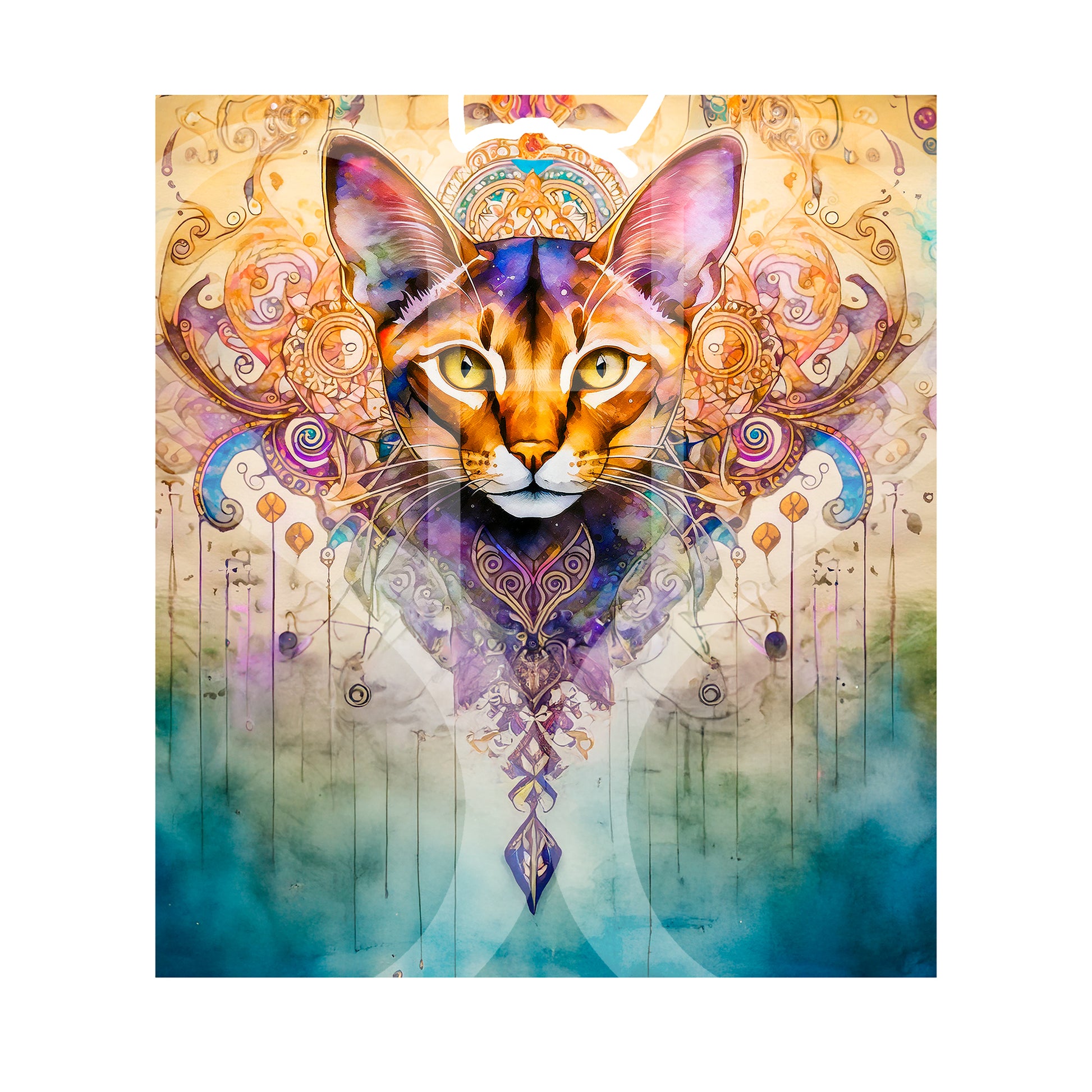 Abyssinian Goddess fine art print by Sue Schreiber — regal cat portrait wall art
