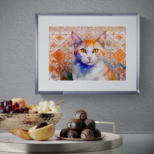 Arabian Mau fine art print by Sue Schreiber — exotic elegant cat portrait wall art