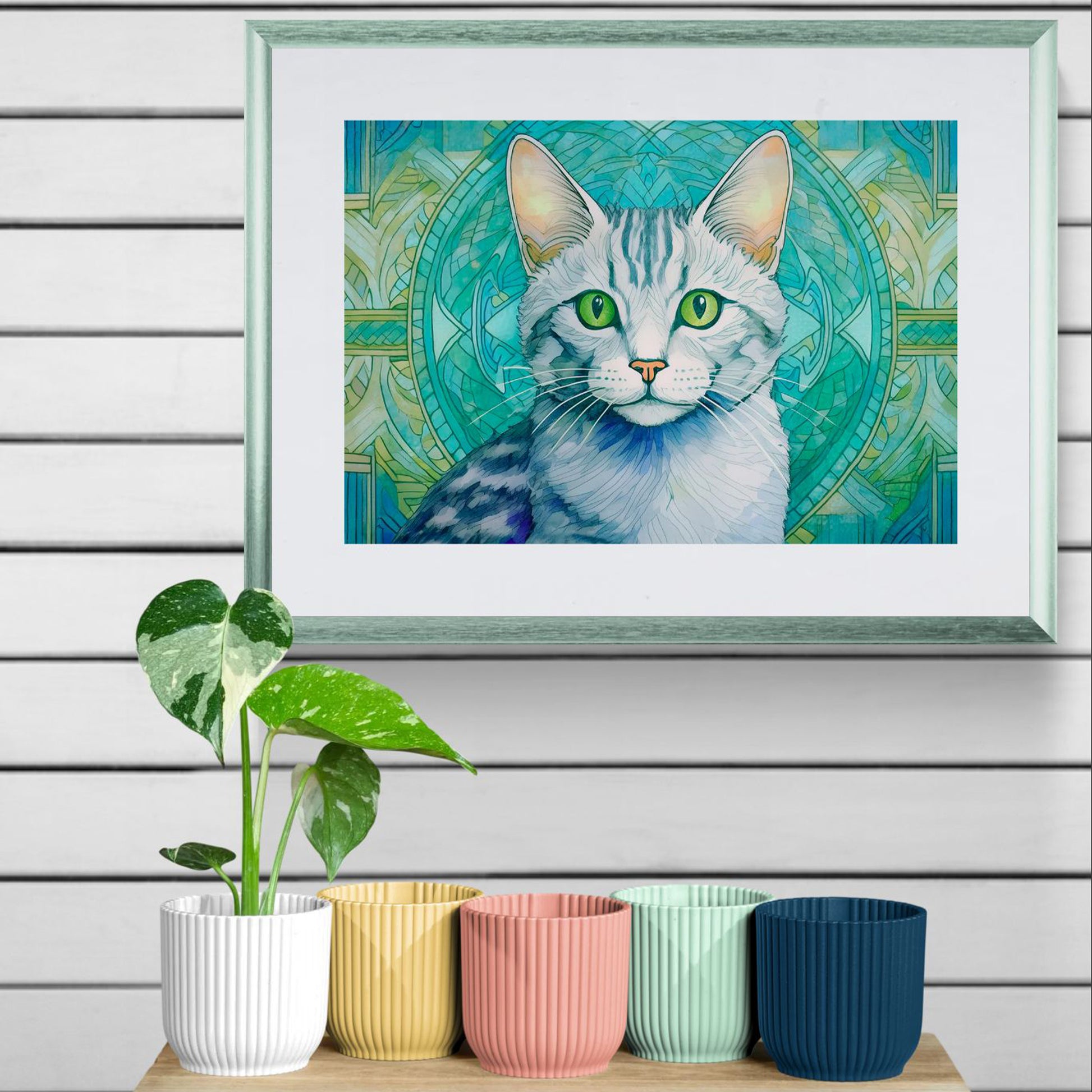Australian Mist fine art print by Sue Schreiber — dreamy Australian cat portrait wall art