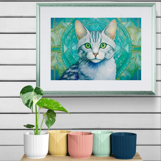 Australian Mist fine art print by Sue Schreiber — dreamy Australian cat portrait wall art