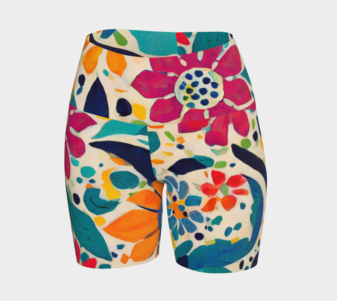 SHS Simple Flowers Yoga Shorts