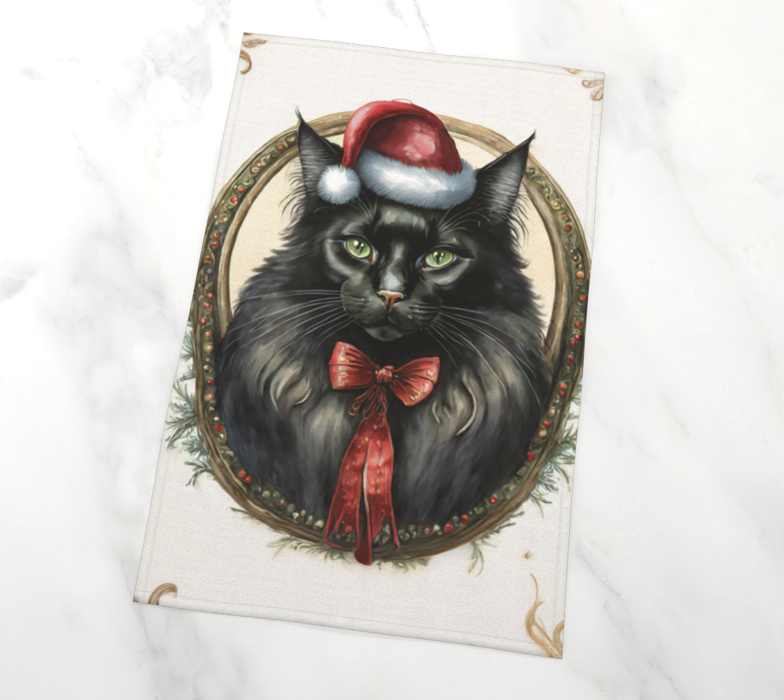 Maine Coon Christmas Teatowel