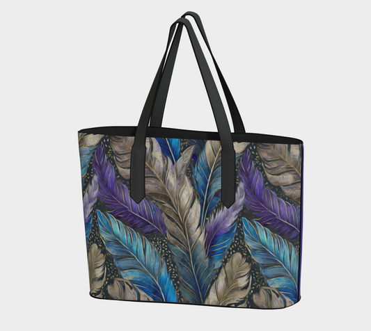 SHS Boutique Feathers Vegan Tote Bag