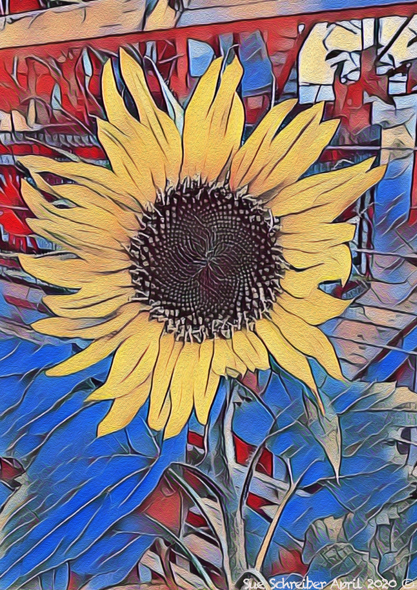 Golden Sunflower Giclee Print