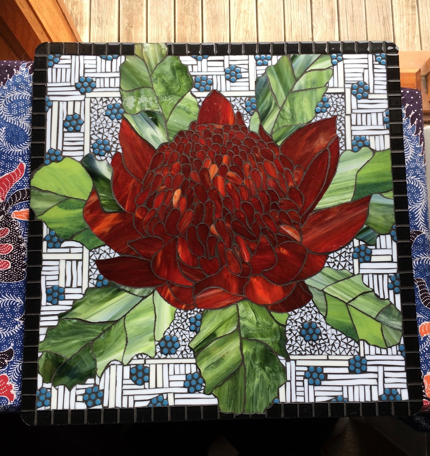 Waratah with Mint Bushes - SOLD